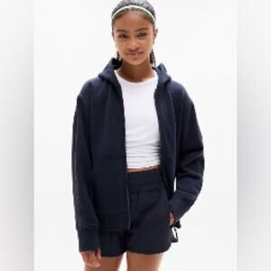 ATHLETA GIRL Retroplush Full Zip Hoodie Navy Blue Size Girls XXL 16